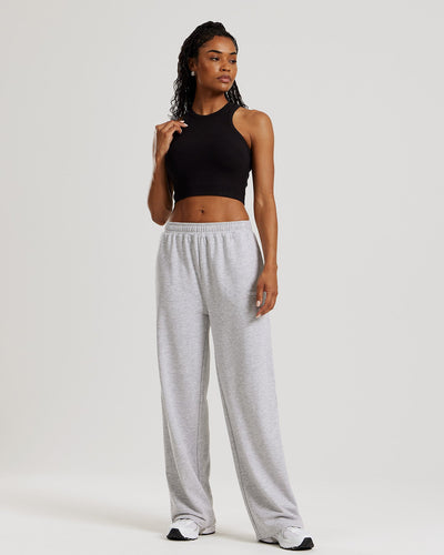 Comfort Ribbed Cropped Tank | Black
