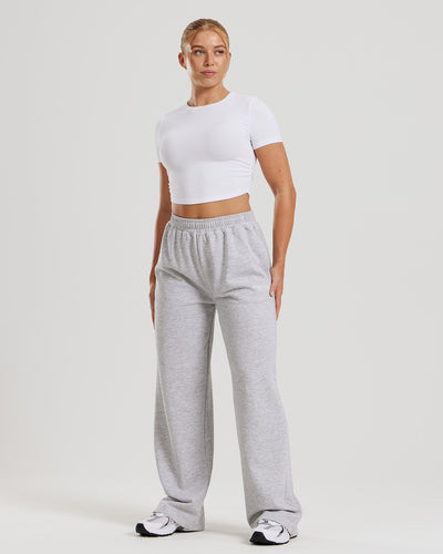 Comfort Ribbed Cropped T-Shirt - White | Women's Best