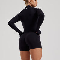 Define 2.0 Seamless Full Zip Midi Jacket | Black
