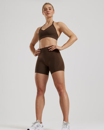 Define 2.0 Seamless Halter Neck Bra | Cocoa