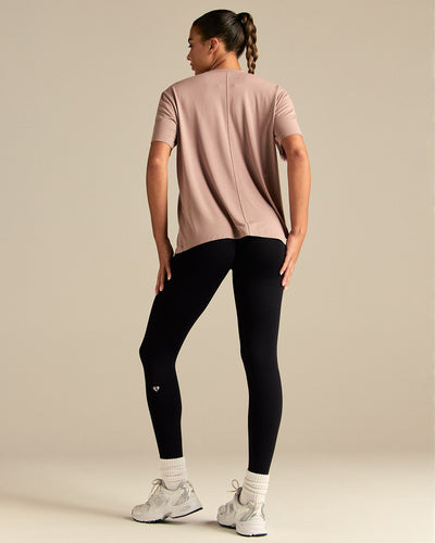 Comfort Oversized Hook Up T-Shirt | Mauve Taupe