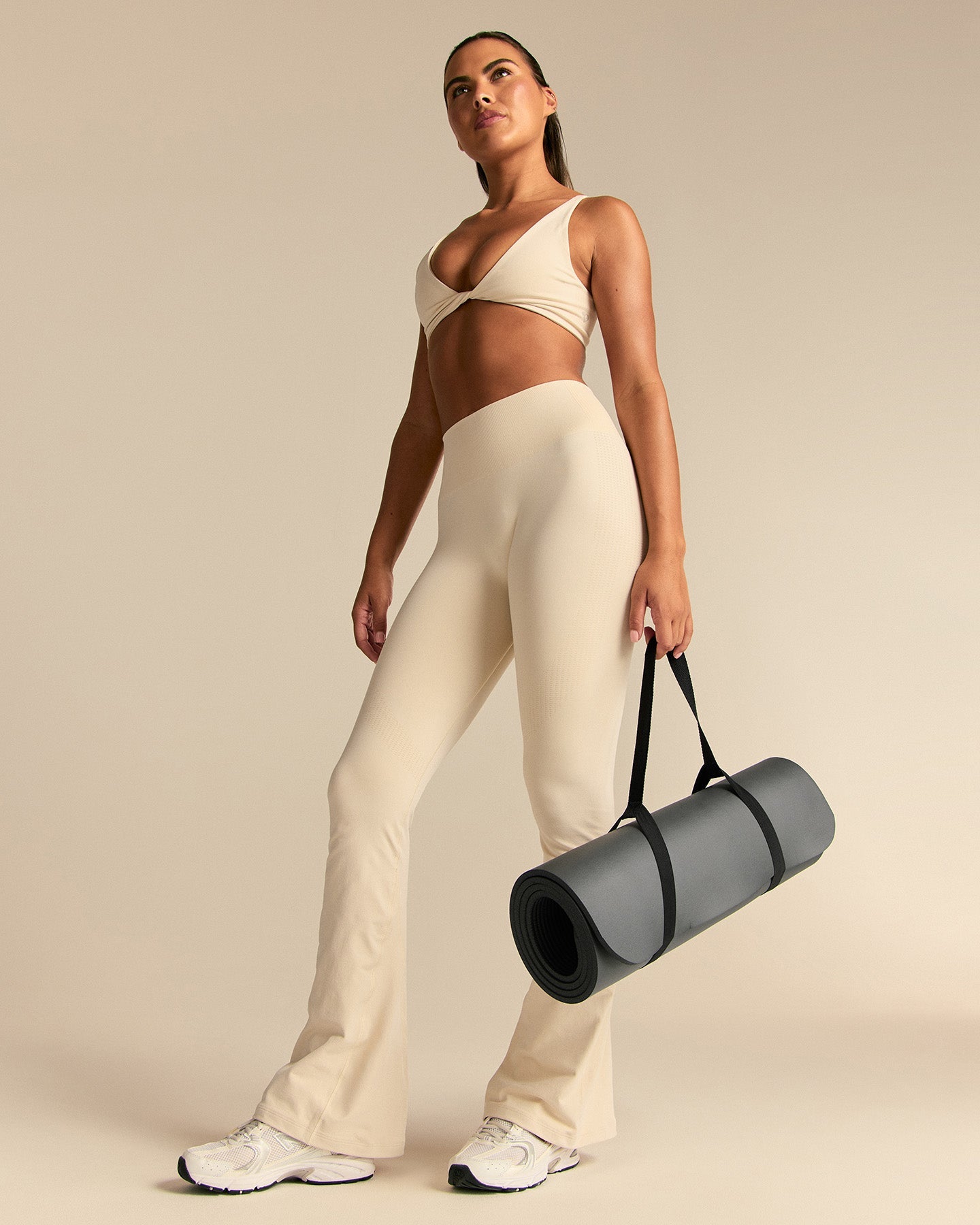 Power High Waist Flared Leggings | Off White