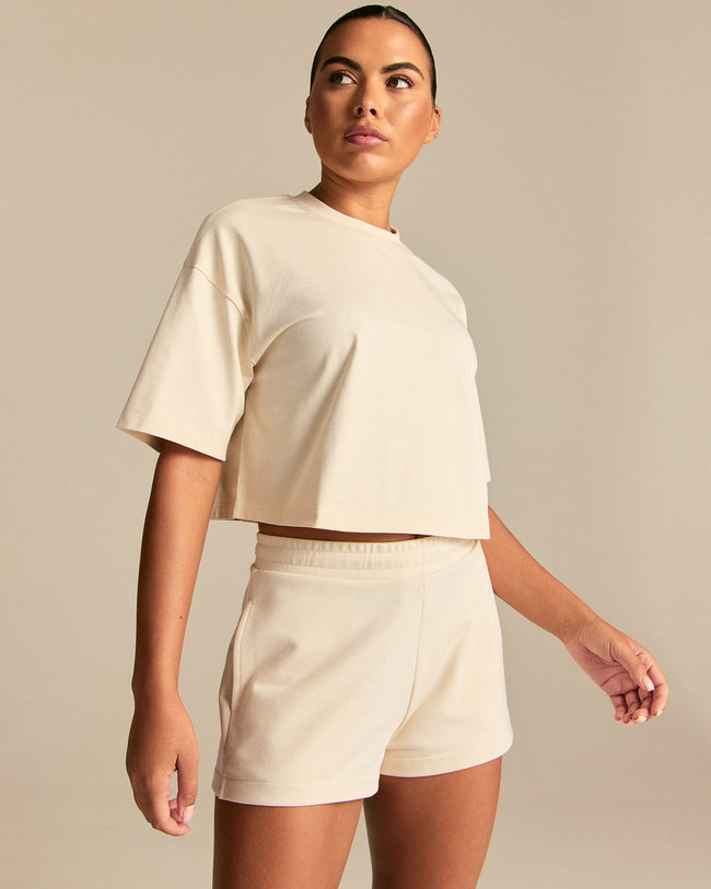 Comfort Athletic Club Cropped T-Shirt | Off White