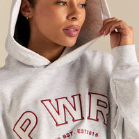 Comfort Oversized PWR Hoodie | Light Grey Marl
