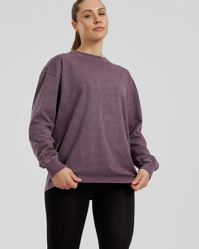 Comfort Oversized Long Sleeve T-Shirt | Vintage Dusk