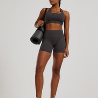 Motion Seamless Racer Back Bra | Graphite