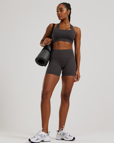 Motion Seamless Racer Back Bra | Graphite