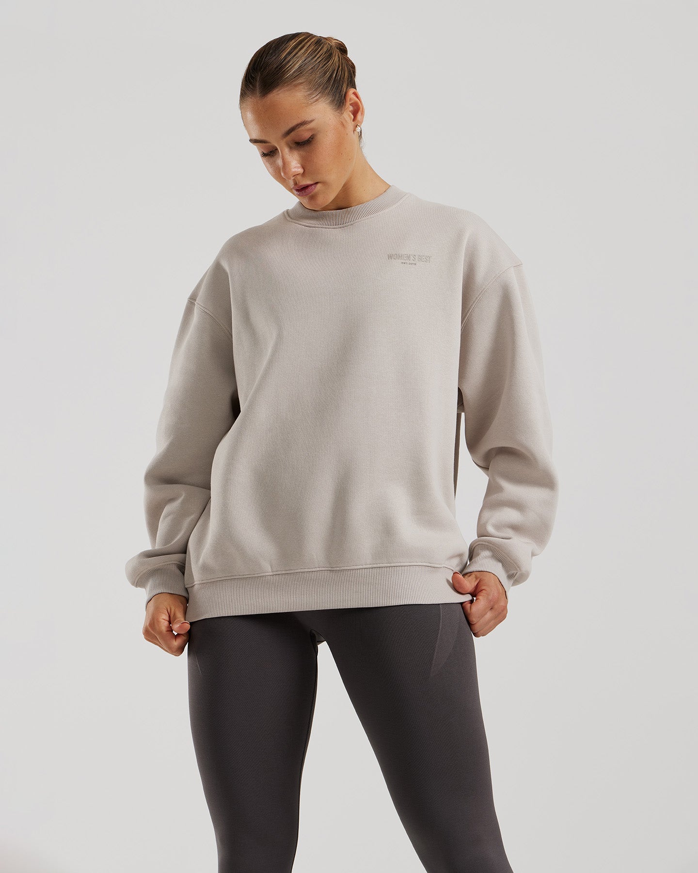 Comfort Oversized Crew Neck | Stone