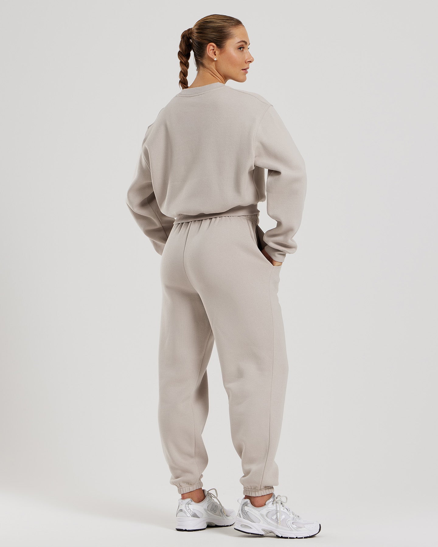 Comfort Cropped Crew Neck | Stone