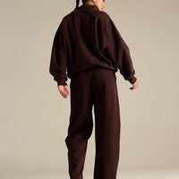 Comfort Outdoor 1/4 Zip Graphic Sweat | Cafe Noir