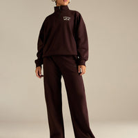 Comfort Cozy Straight Leg Joggers | Cafe Noir