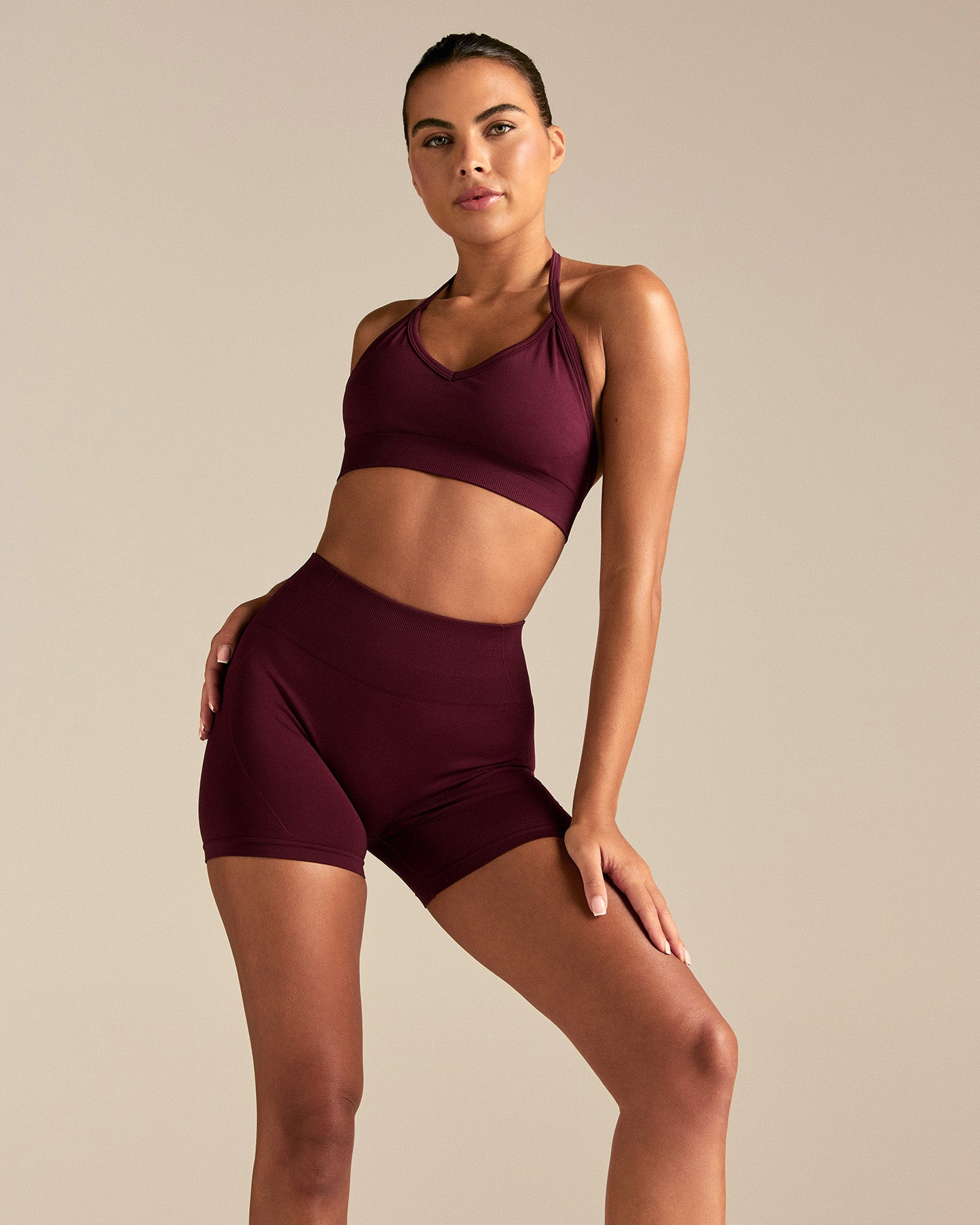 Define 2.0 Seamless Halter Neck Bra | Merlot