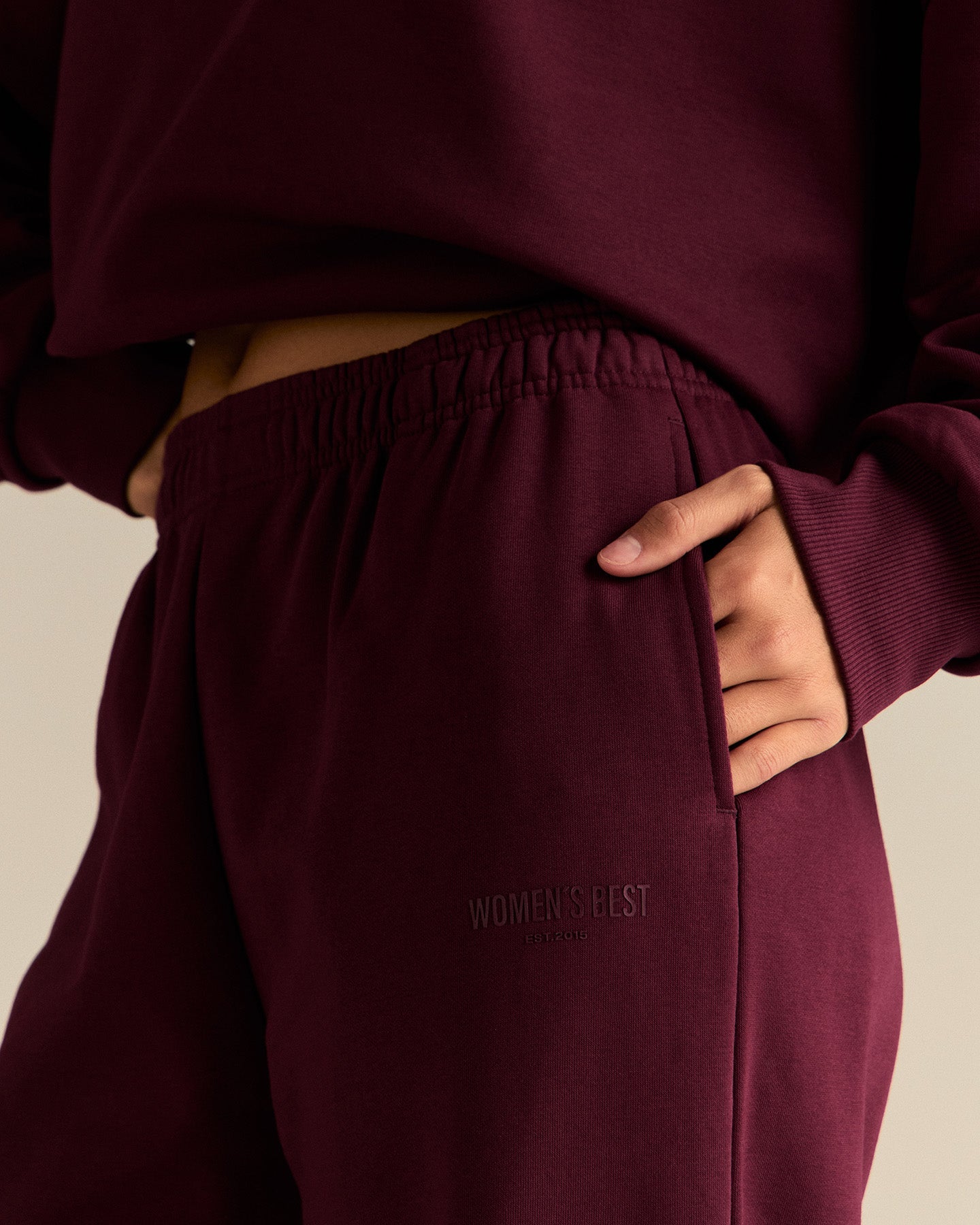 Comfort Cozy Straight Leg Joggers | Merlot