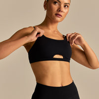 Emphasize Peek-A-Boo Bra | Black