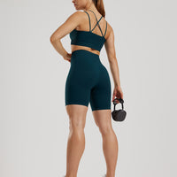 Power Seamless Cycling Shorts | Dark Moss