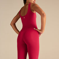 Essential Built-In Bra Scoop Back Tank | Strawberry Kiss