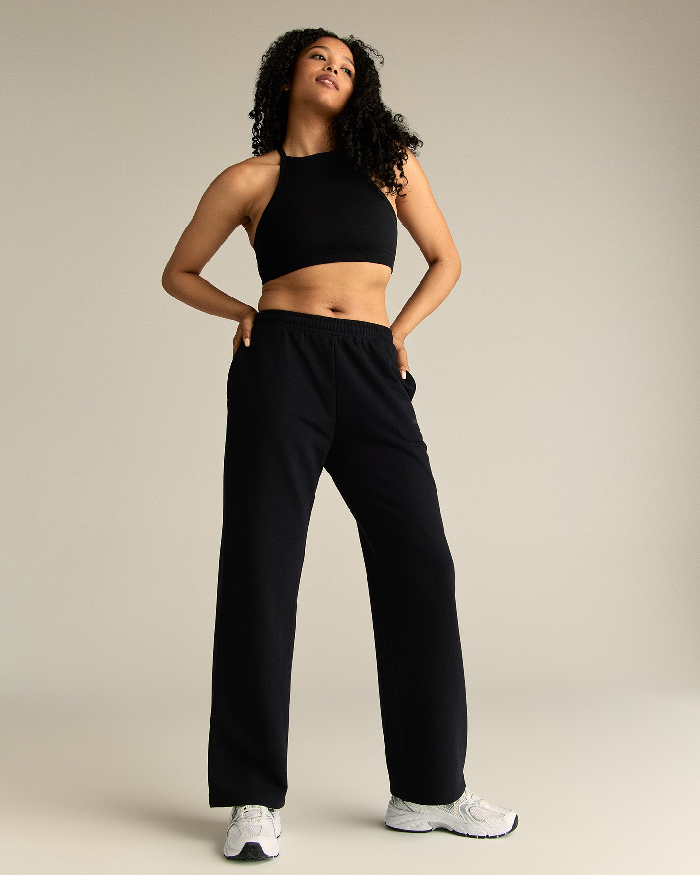 Comfort Lightweight Straight Leg Joggers | Black