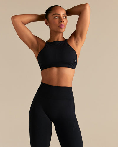 Define 2.0 High Neck Backless Bra - Black | Women's Best Define 2.0 High Neck Backless Bra - Black | Women's Best
