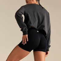 Comfort Oversized Long Sleeve T-Shirt | Vintage Black