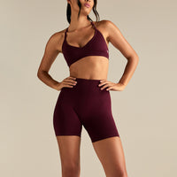 Define 2.0 Seamless Scrunch V-Neck Bra | Merlot