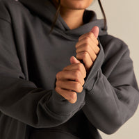 Comfort Oversized Health Club Graphic Hoodie | Graphite