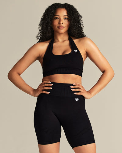 Power High Waist Cycling Shorts - Black