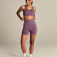 Power Seamless Shorts | Dusk Plum