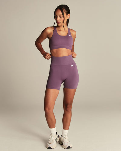 Power Seamless Shorts | Dusk Plum
