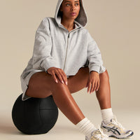 Comfort Lightweight Draw Hem Hoodie | Grey Marl