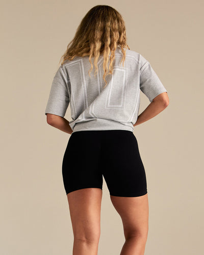 Comfort Oversized "10" Graphic T-Shirt | Grey Marl