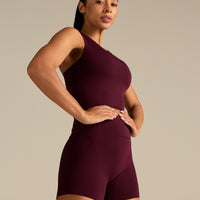 Essential Crop Tank Top | Merlot