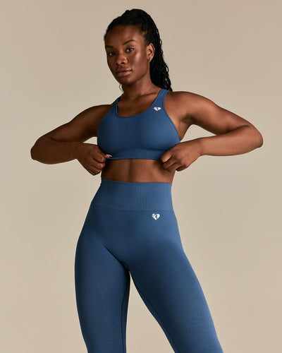Power Seamless Adjustable Sports Bra | Blueberry
