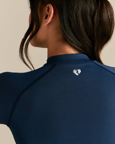 Define 2.0 Seamless Full Zip Midi Jacket | True Navy