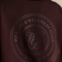 Comfort Oversized Health Club Graphic Hoodie | Cafe Noir