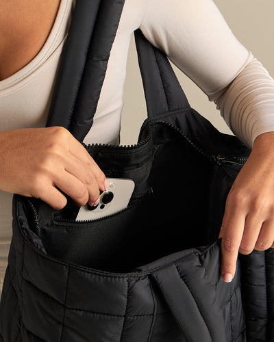 All Day Puffer Tote Bag | Black