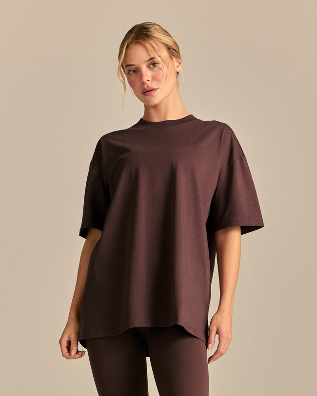 Comfort Oversized Wellness Short Sleeve T-Shirt | Cocoa Powder (4/6)