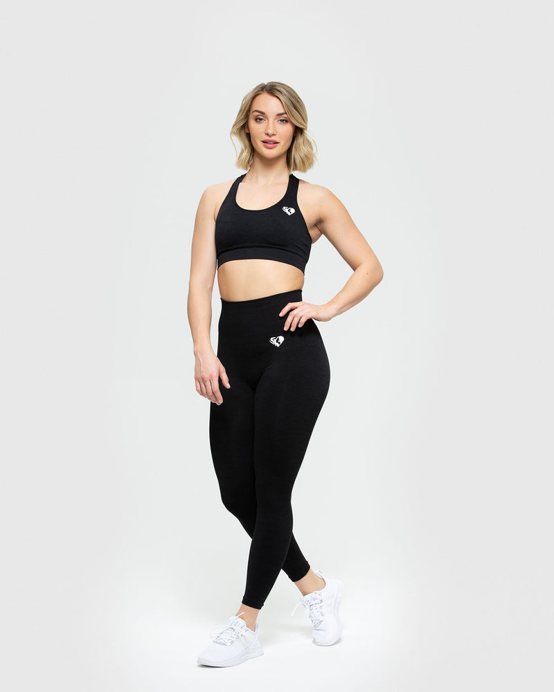 Running Bare Made to Move Sports Bra- Black. Women's Workout Tops
