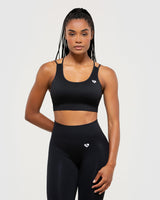 Sports Bras for Women Non Removable Pads Women's Summer Comfort Sexy  Seamless Slim Strap Gathered Anti (Black, One Size) at  Women's  Clothing store