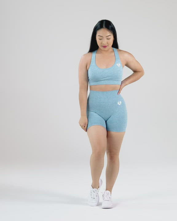 Soft Seamless Shorts Blue – New Fitness USA
