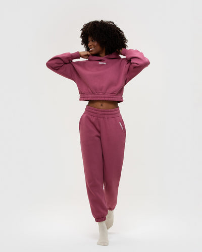 Comfort Cropped Hoodie - Canyon Rose