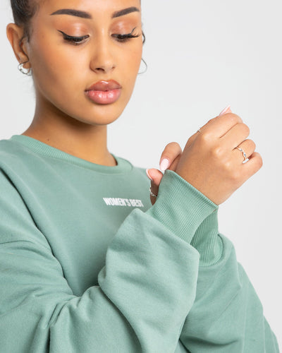 Comfort Cropped Crew Neck Pastel Green Women s Best