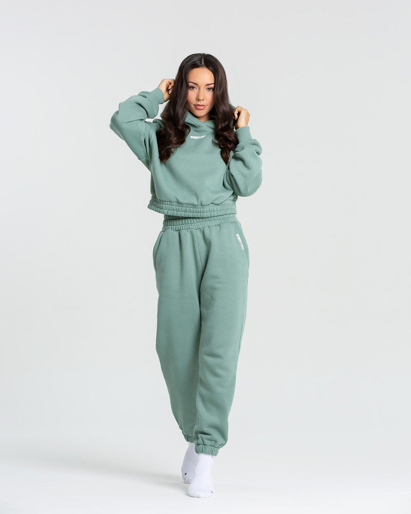 Comfort Cropped Hoodie Pastel Green Women s Best