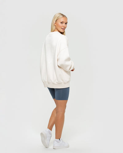 Comfort Oversized Crew Neck Off White Women s Best