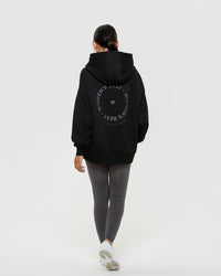 Comfort Oversized Graphic Hoodie | Black