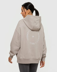 Comfort Oversized Graphic Hoodie | Buff