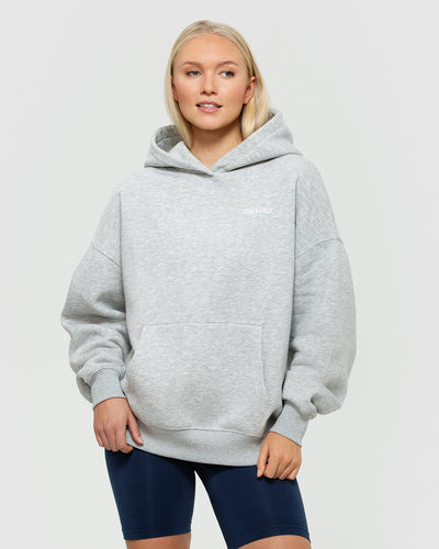 Comfort Oversized Hoodie Silver Grey Marl