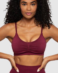 Define Scrunch Seamless Bralette | Dark Cherry