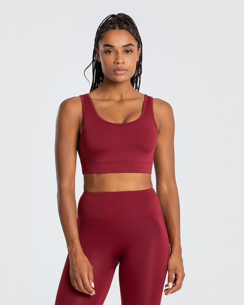 Red Sports Bra - Compressive and Sweat-Wicking | Women's Best US