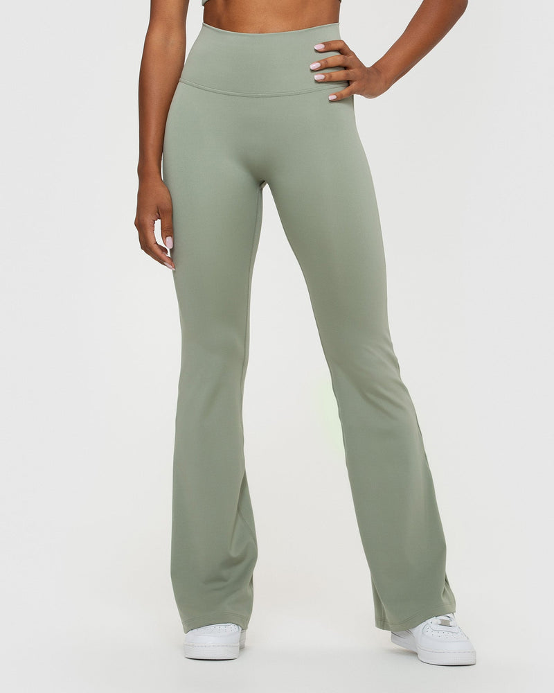 Women's Ultra High-Rise Flare Leggings - All in Motion™ Heathered Olive  Green L
