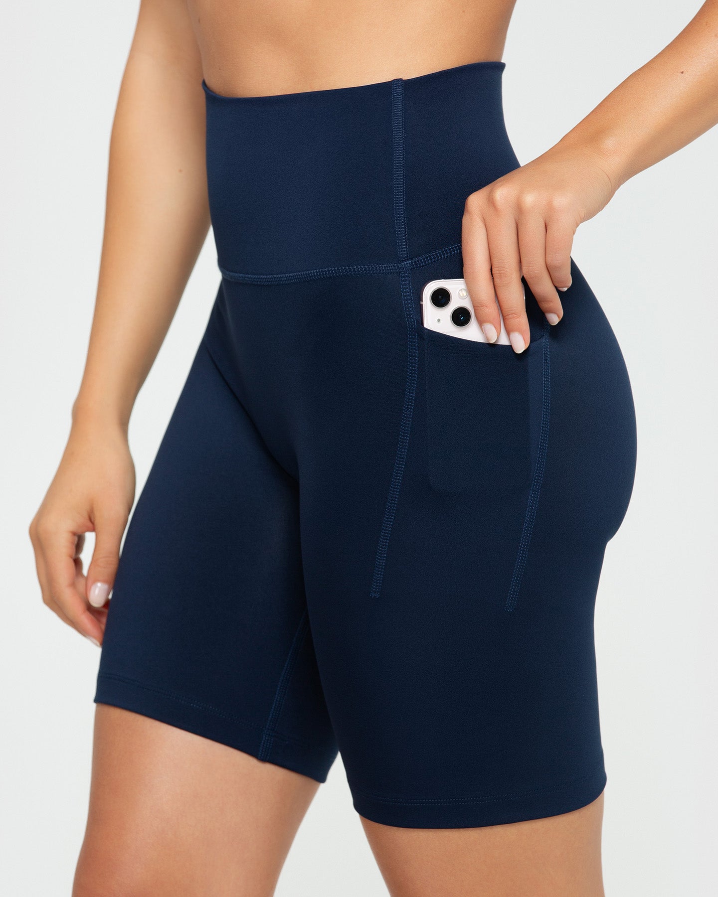 Light Blue Cycling short set with seamless front